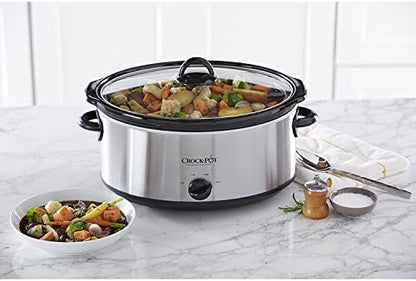 7 Quart Oval Manual Slow Cooker – Stainless Steel - Curated Catalog V4