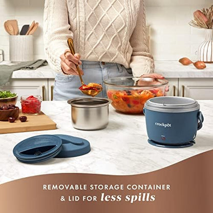 Electric Lunch Box Food Warmer 20oz – Faded Blue - Curated Catalog H4