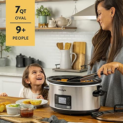 7 Quart Portable Programmable Slow Cooker with Timer - Curated Catalog O8