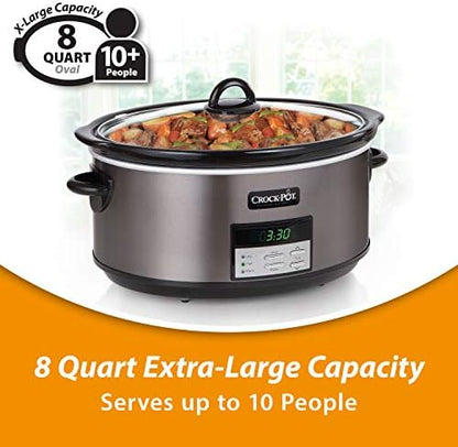 8 Quart Programmable Slow Cooker with Auto Warm - Curated Catalog T9