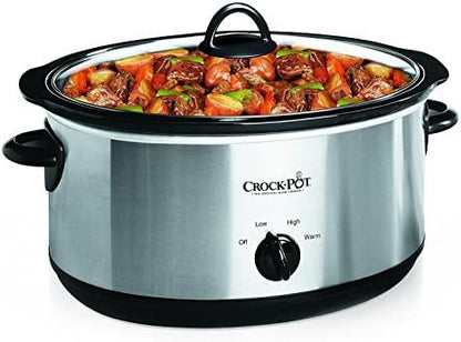 7 Quart Oval Manual Slow Cooker – Stainless Steel - Curated Catalog V4