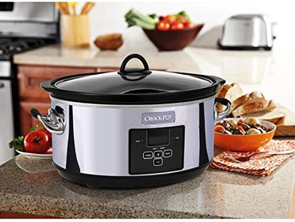 7 Quart Programmable Slow Cooker – Polished Platinum - Curated Catalog A5