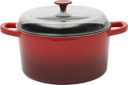 3 Quart Enameled Cast Iron Dutch Oven – Aqua - Curated Catalog N4
