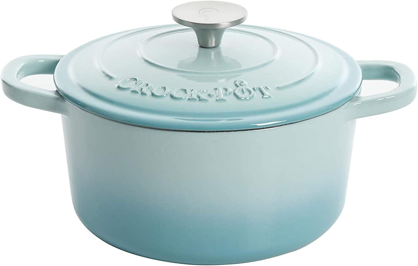 3 Quart Enameled Cast Iron Dutch Oven – Aqua - Curated Catalog S5